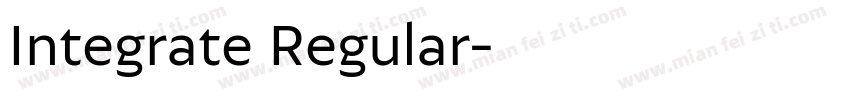 Integrate Regular字体转换